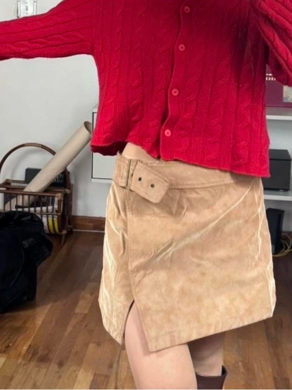 Free People Belted Mini Skirt